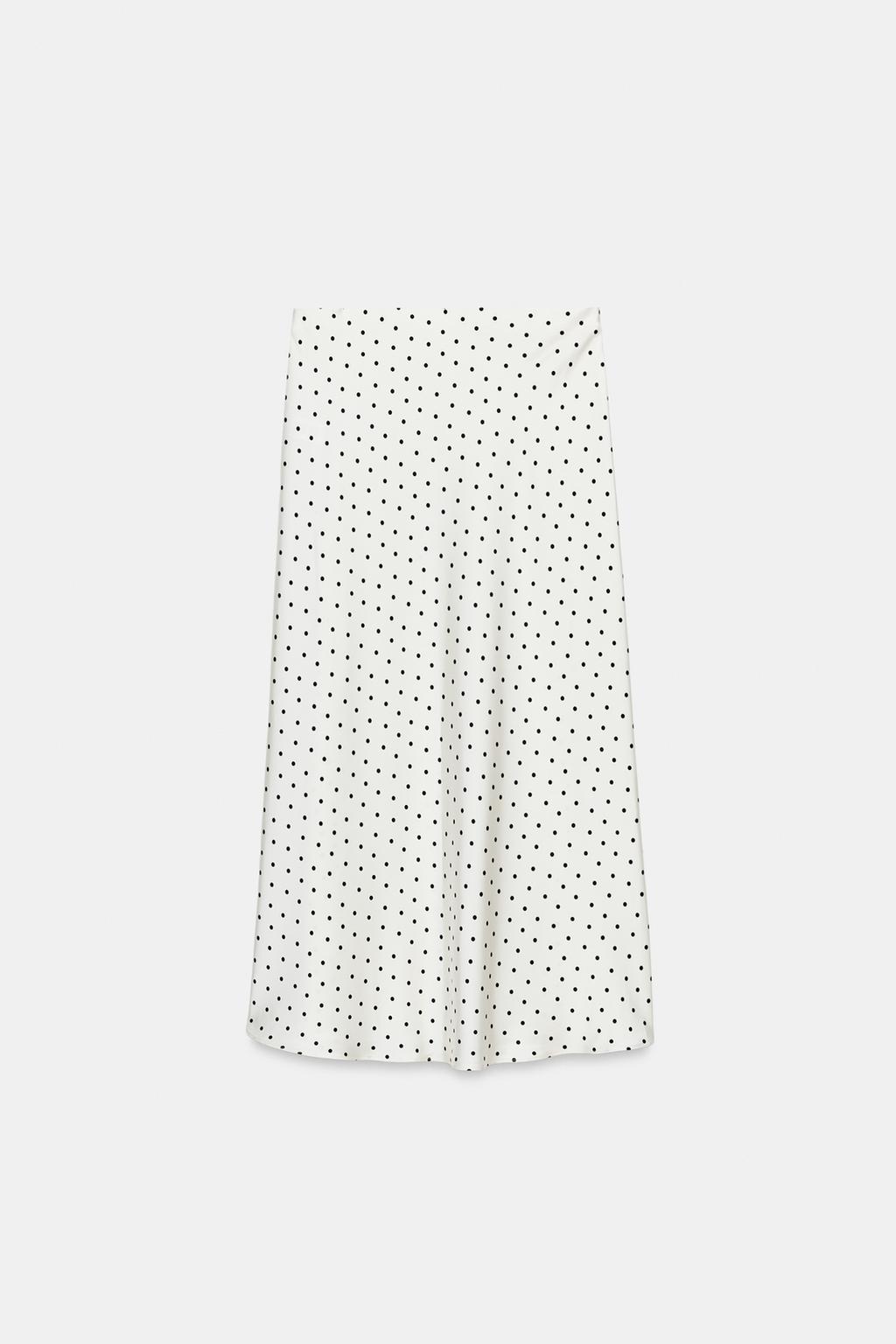 ZARA
polka dot satin effect midi skirt
