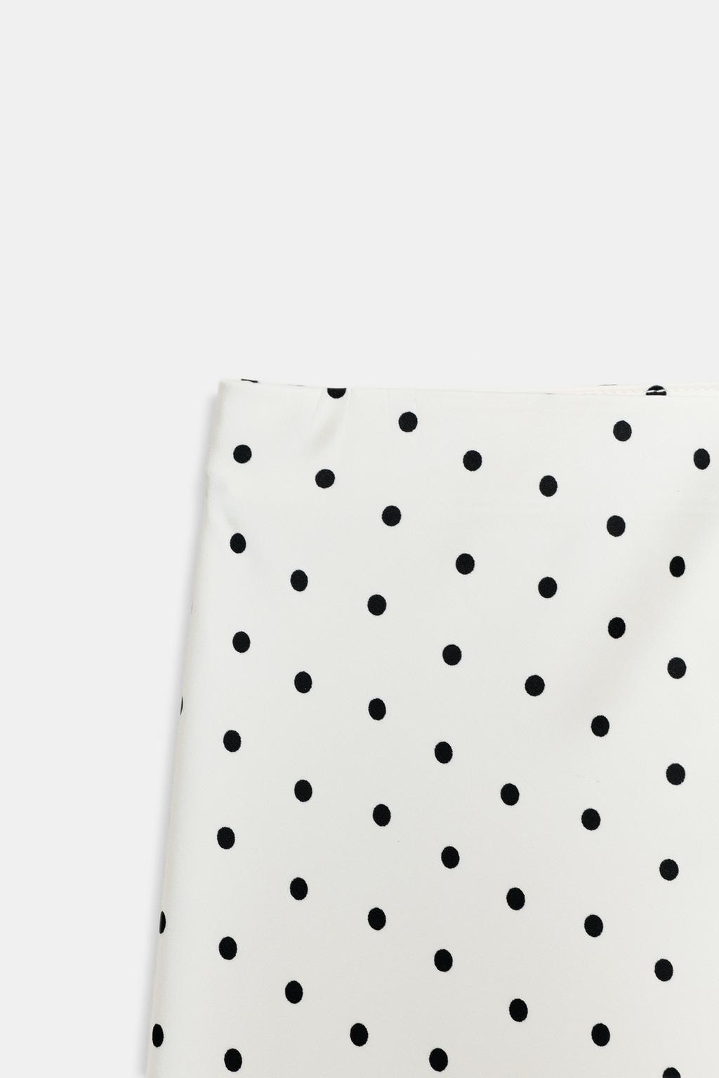 ZARA
polka dot satin effect midi skirt