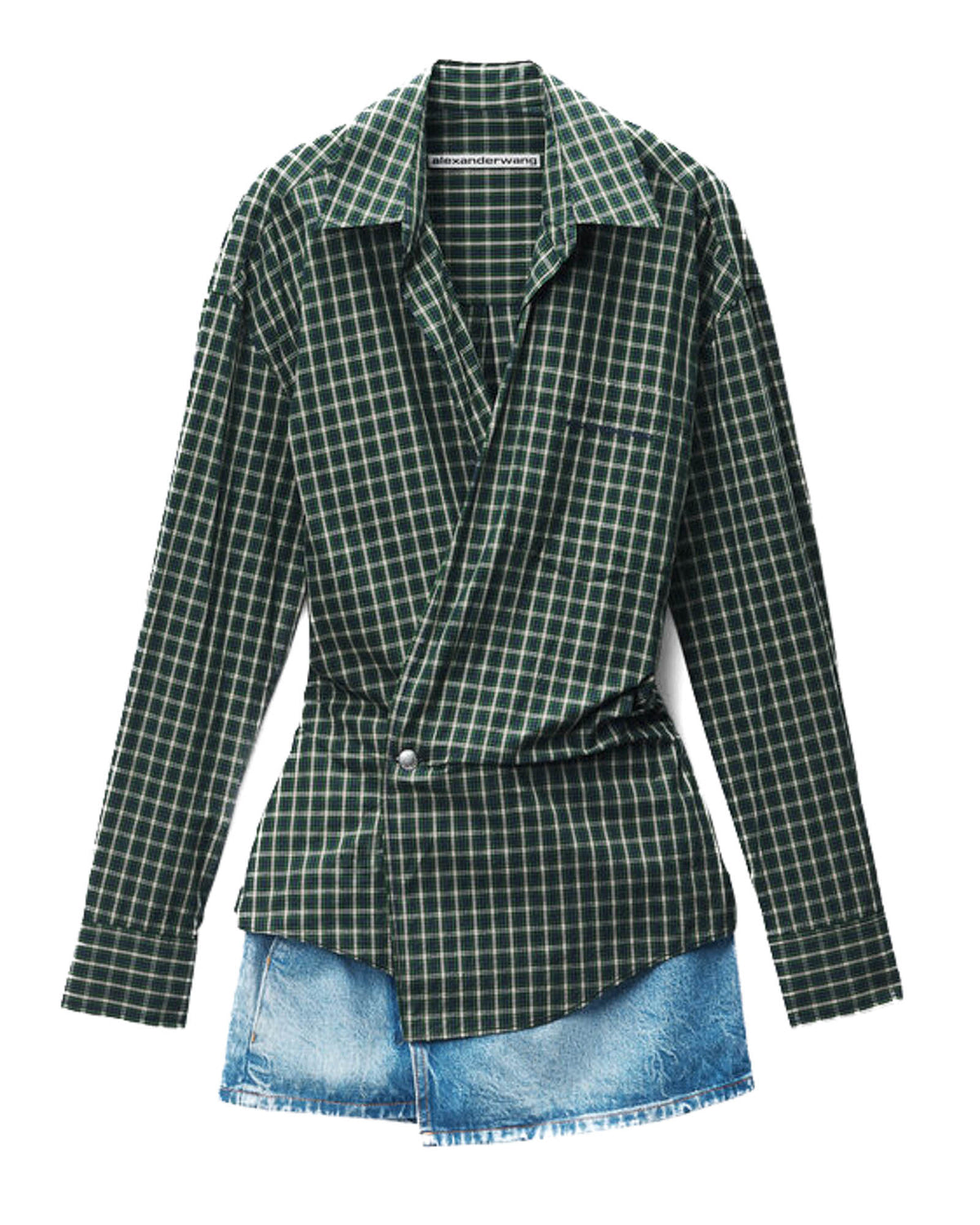 ALEXANDER WANG
mini wrap contrast dress