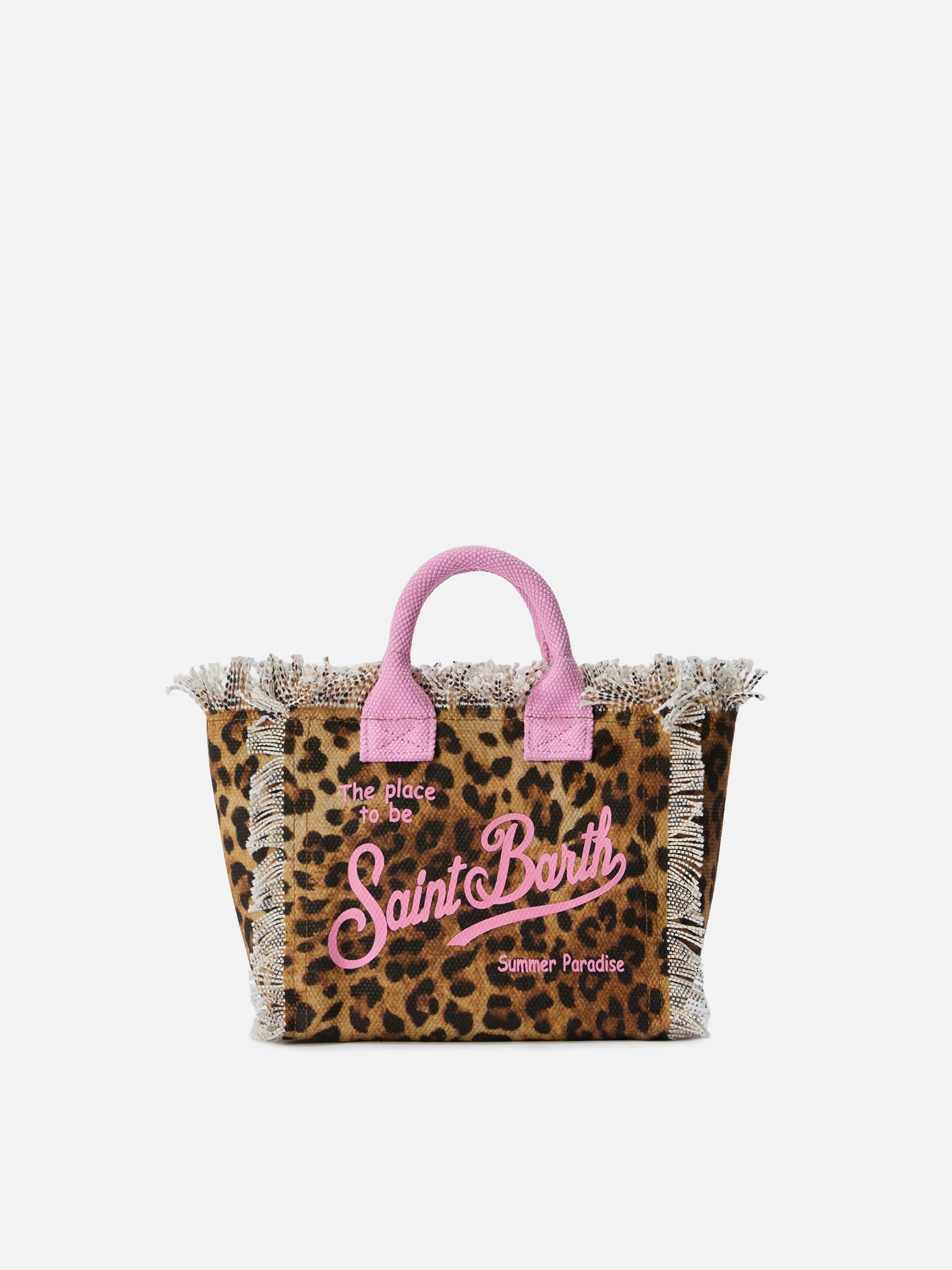 MC2
leopard print canvas vanity mini bag with pink details