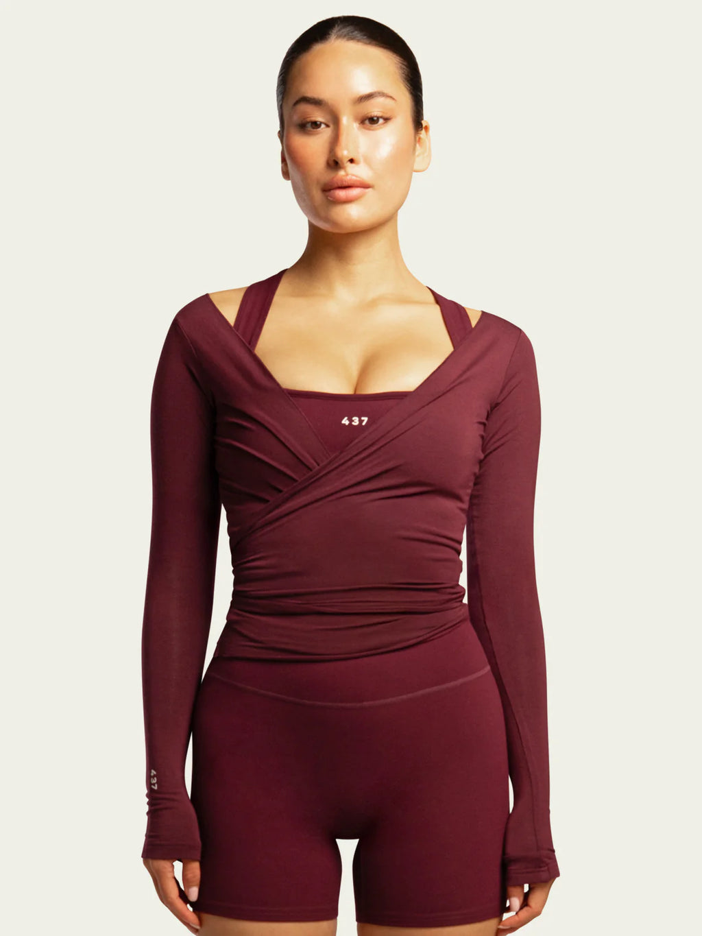 437
the ballet wrap in black cherry