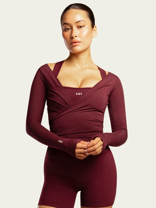 437
the ballet wrap in black cherry
