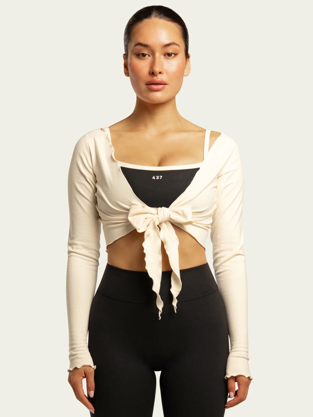 437
the wrap top in cream