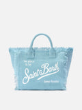 MC2
light blue solid color linen colette bag