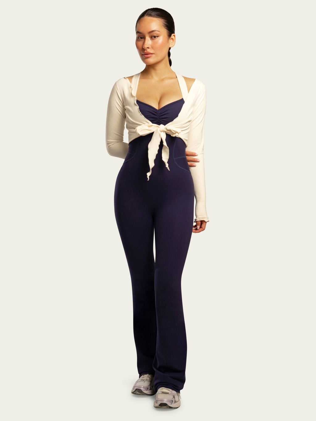 437
the sculpt onesie in navy & cream