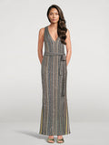 MISSONI
belted sequin knit maxi dress