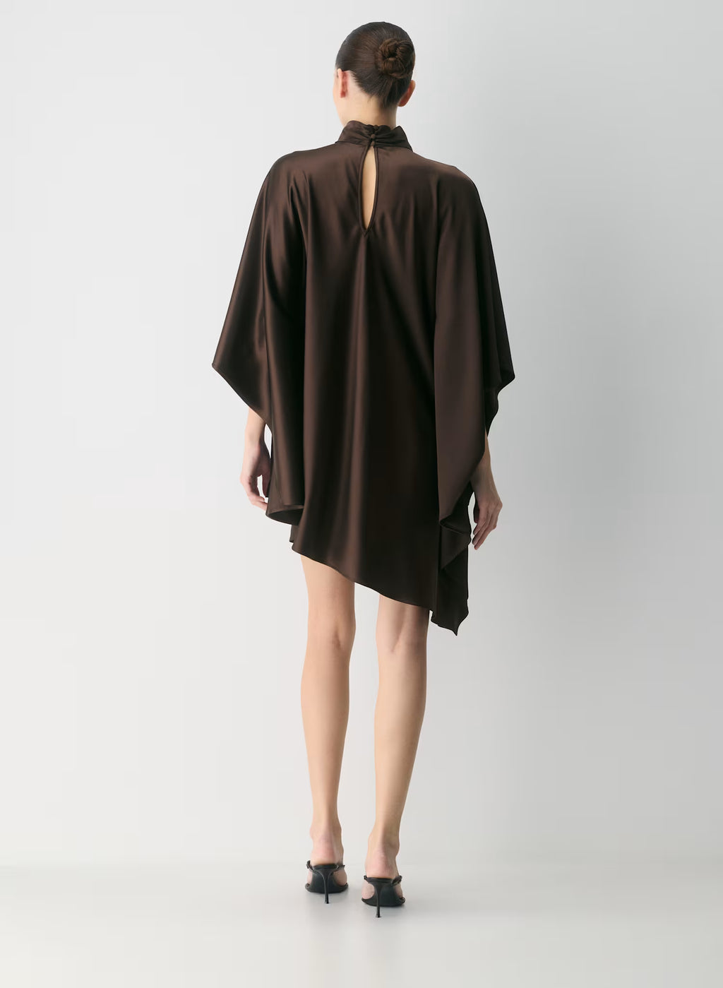 ARITZIA
fan satin dress in rich mocha brown