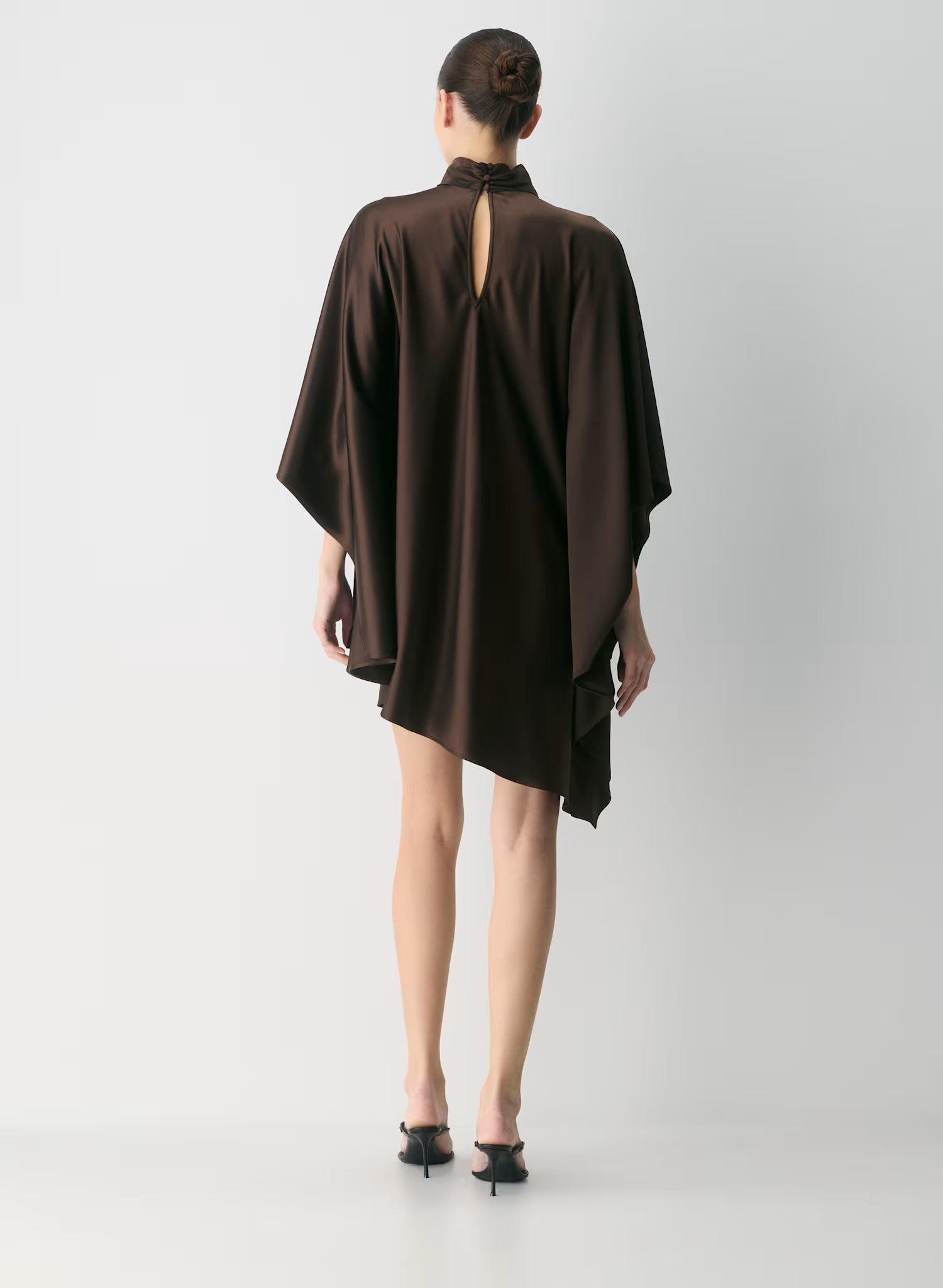 ARITZIA
fan satin dress in rich mocha brown